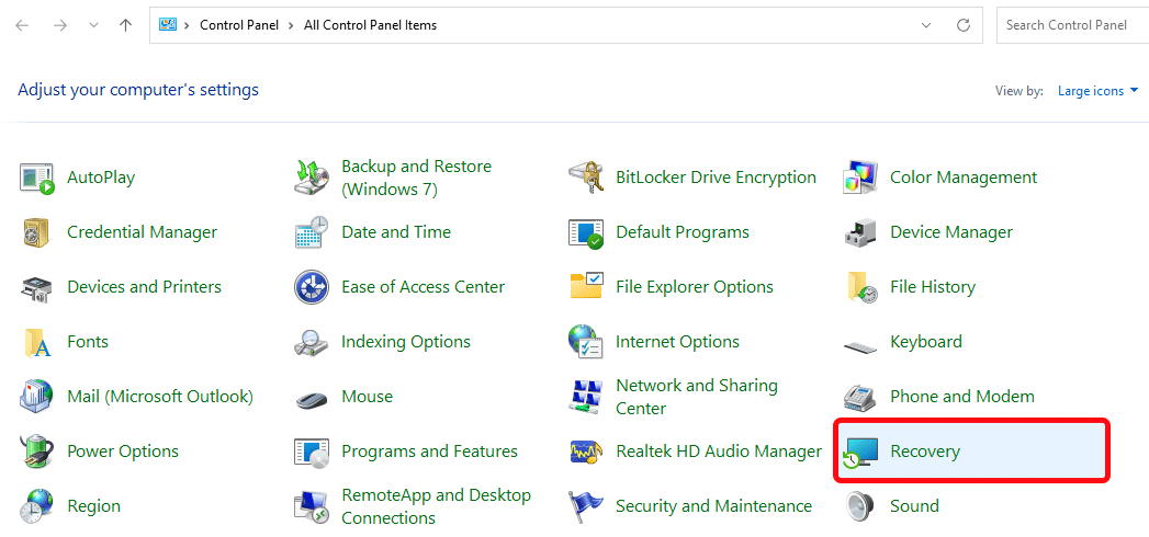 رفع مشکل صفحه مرگ ویندوز با System Restore