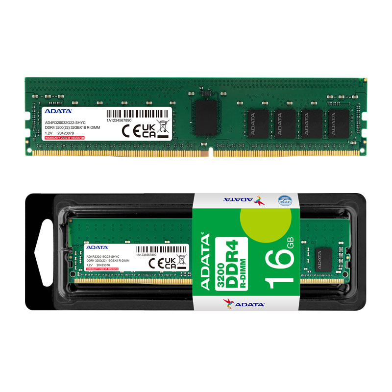 رم کامپیوتر DDR4 تک کاناله 3200 مگاهرتز CL22 ای دیتا ظرفیت 16 گیگابایت